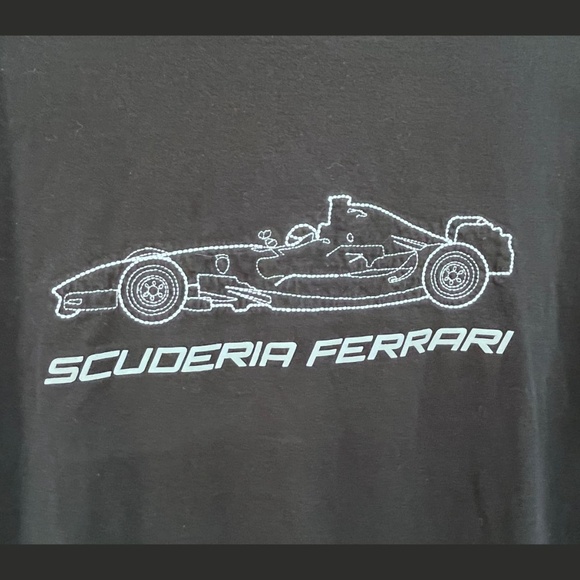 Ferrari Official Scuderia Ferrari Formula One Embroidered Black Tee Men's Med - Picture 5 of 10